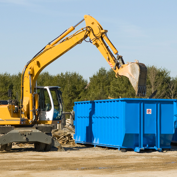 what happens if the residential dumpster is damaged or stolen during rental in Blue Mountain AR